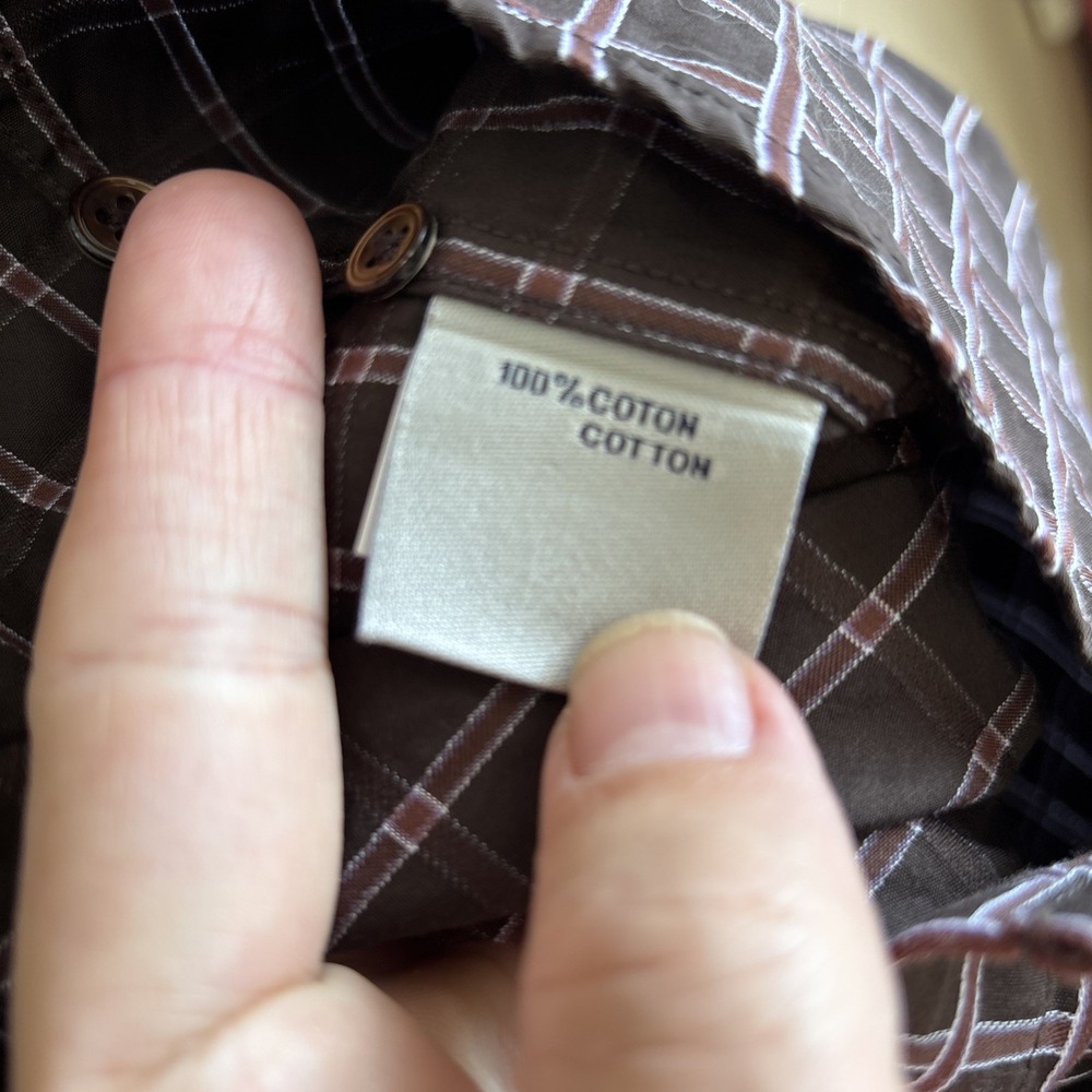 Facconable MultiColor Grid Pattern Button Down 10… - image 5